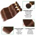 #4 Chocolate Brown Natural Straight Brazilian Human Hair Bundles